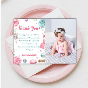 Cupcake Birthday Party So Sweet Candy  Thank You Card