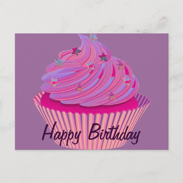 Cupcake Birthday Postcard (Front)