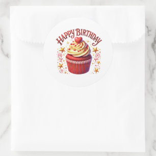 Cupcake Birthday Stickers
