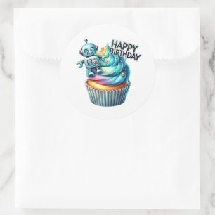 Cupcake Birthday Stickers