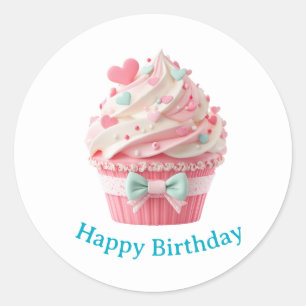 Cupcake Birthday Stickers