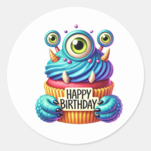 Cupcake Birthday Stickers