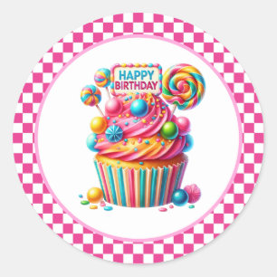 Cupcake Birthday Stickers