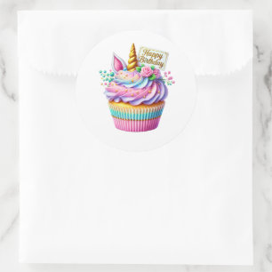 Cupcake Birthday Stickers