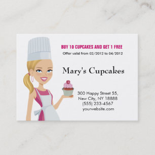 Cupcake Biz Card Blonde version 1