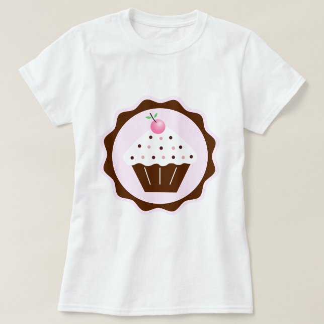 CUPCAKE BROWN & PINK T-Shirt (Design Front)