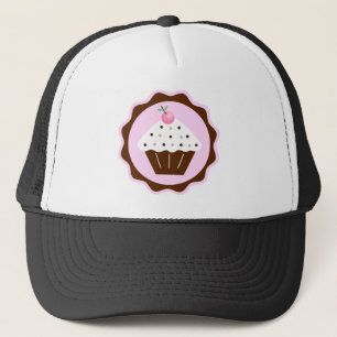 CUPCAKE BROWN & PINK TRUCKER HAT