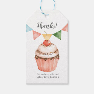 Cupcake bunting Thank you tags Favour tags