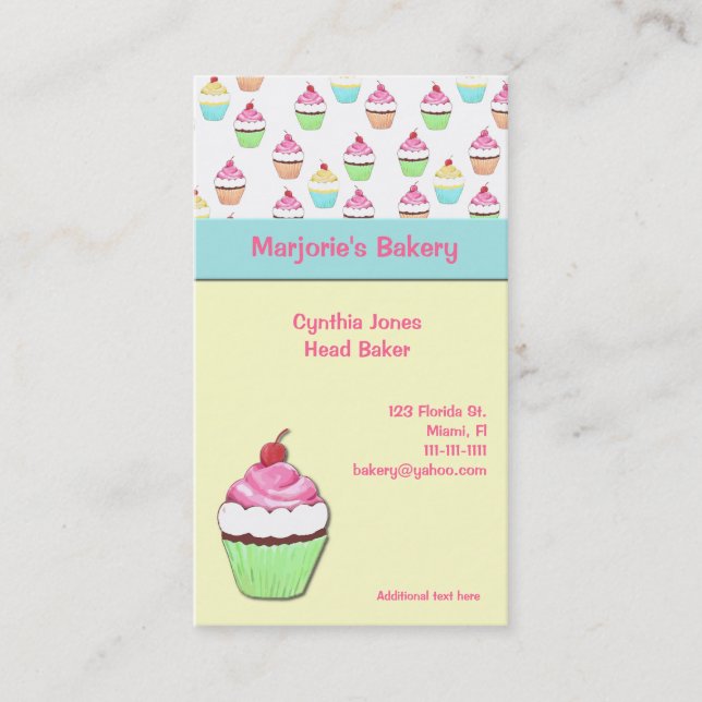 Cupcake Business Card (Front)