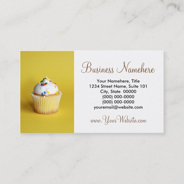 Cupcake Business Cards (Front)