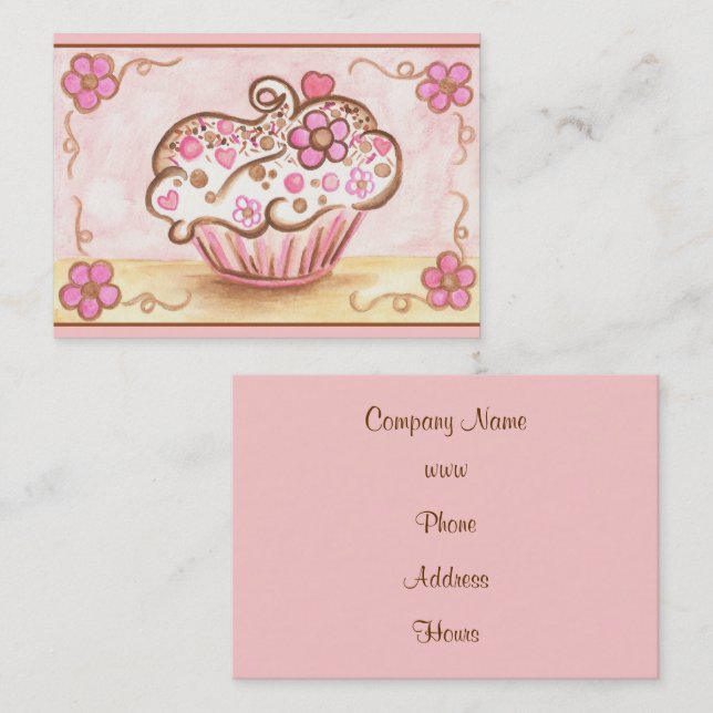 Cupcake Business Cards (Front/Back)