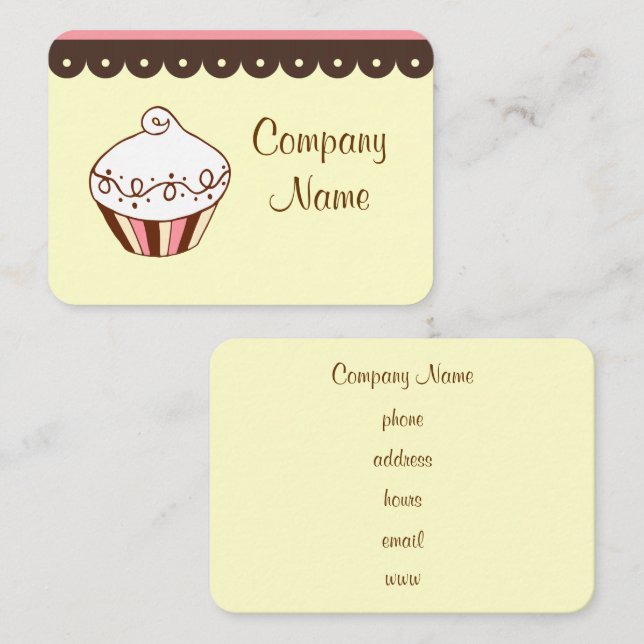 Cupcake Business Cards (Front/Back)