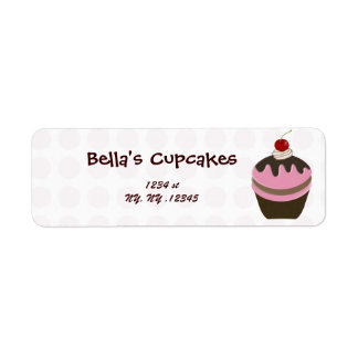 cupcake business Return address label