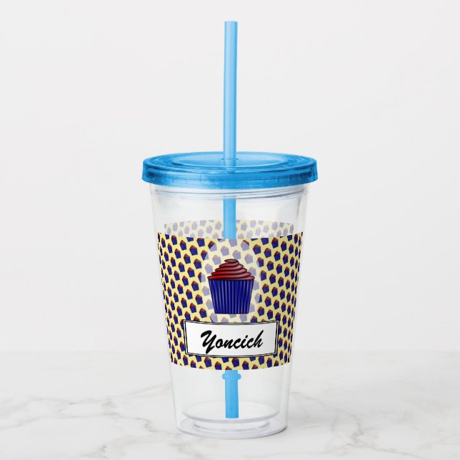 Cupcake by Kenneth Yoncich Acrylic Tumbler (Front)