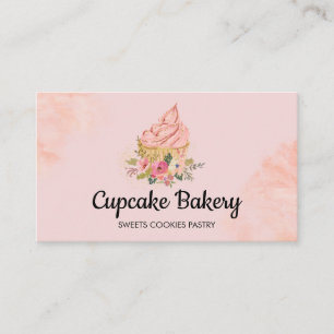 Cupcake Cake Baker Pastry Chef pink Business Card