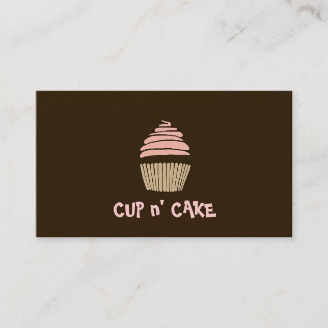 Cupcake, Cake, Bakery Business Card (Front)