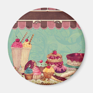 Cupcake Cake Party Sign Banner Magnet