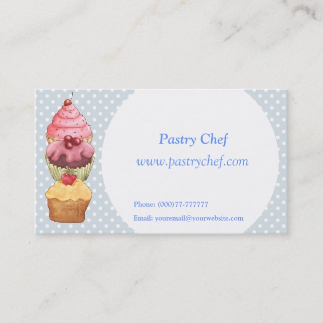 Cupcake Cake Pastries Business Card (Front)