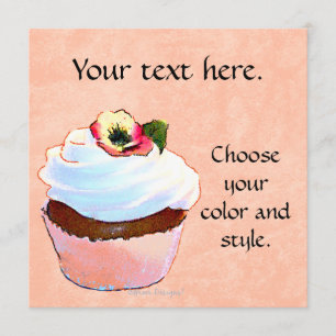Cupcake Card Invitation Party