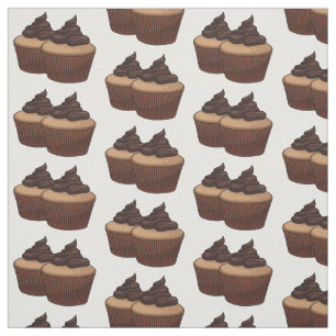 Cupcake cartoon illustration fabric