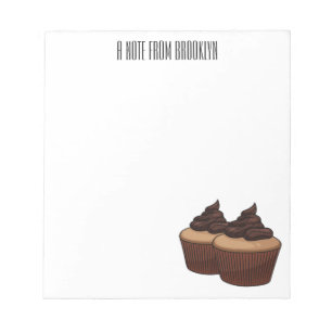 Cupcake cartoon illustration notepad