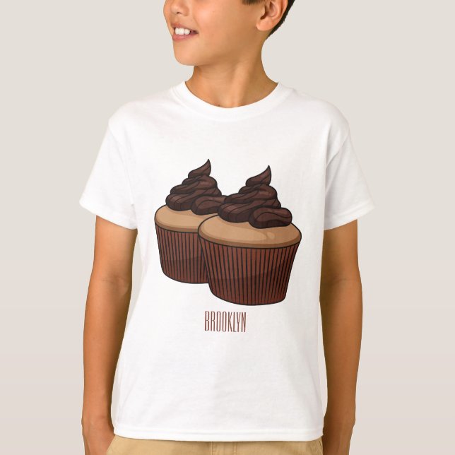 Cupcake cartoon illustration  T-Shirt (Front)
