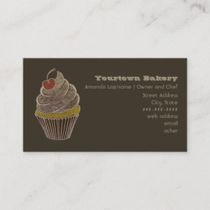 Cupcake Chalkboard Drawing Business Card
