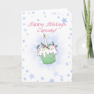 cupcake christmas holiday card