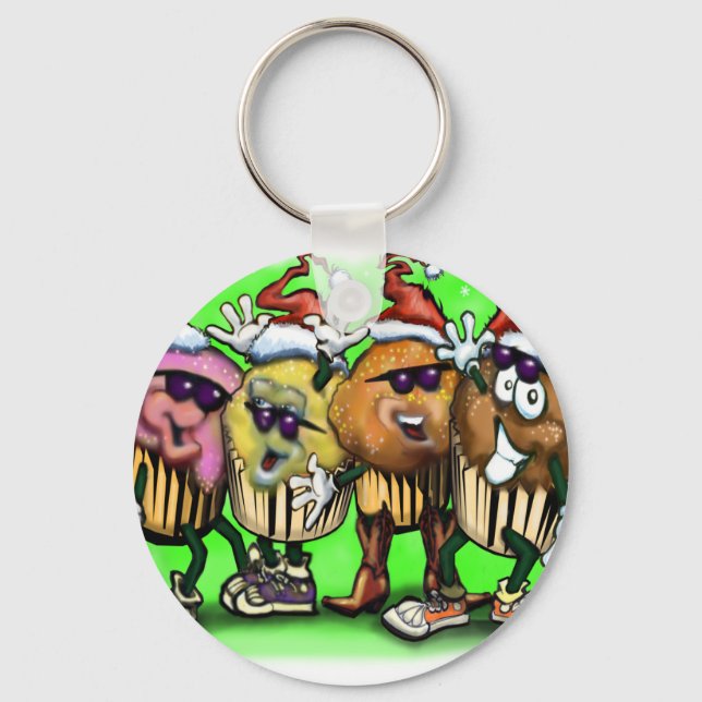 CupCake Christmas Key Ring (Front)