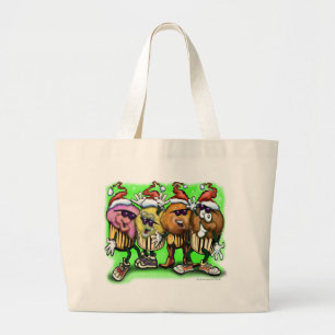CupCake Christmas Large Tote Bag