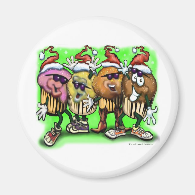 CupCake Christmas Magnet (Front)
