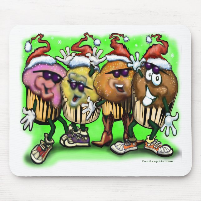 CupCake Christmas Mouse Pad (Front)