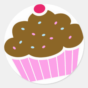 Cupcake Classic Round Sticker