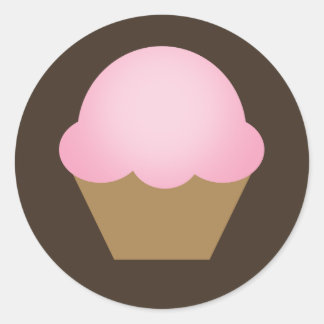 Cupcake Classic Round Sticker