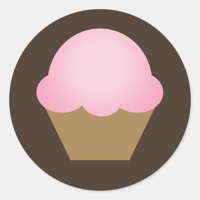 Cupcake Classic Round Sticker (Front)