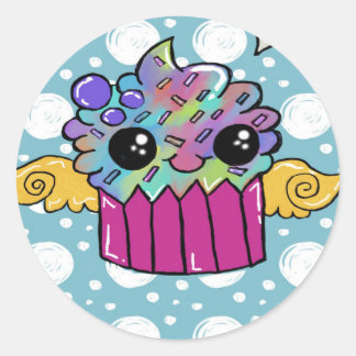 cupcake classic round sticker