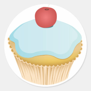 Cupcake Classic Round Sticker