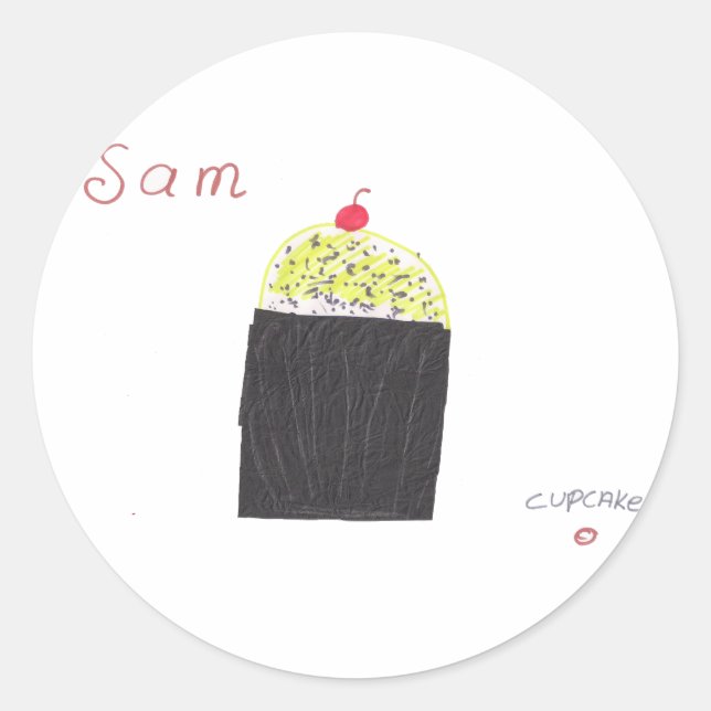CUPCAKE CLASSIC ROUND STICKER (Front)