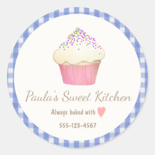 Cupcake Classic Round Sticker