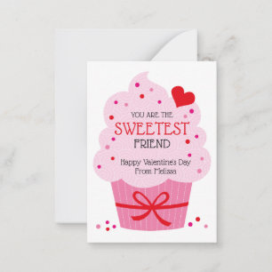 Cupcake Classroom Valentine Cards for Kids