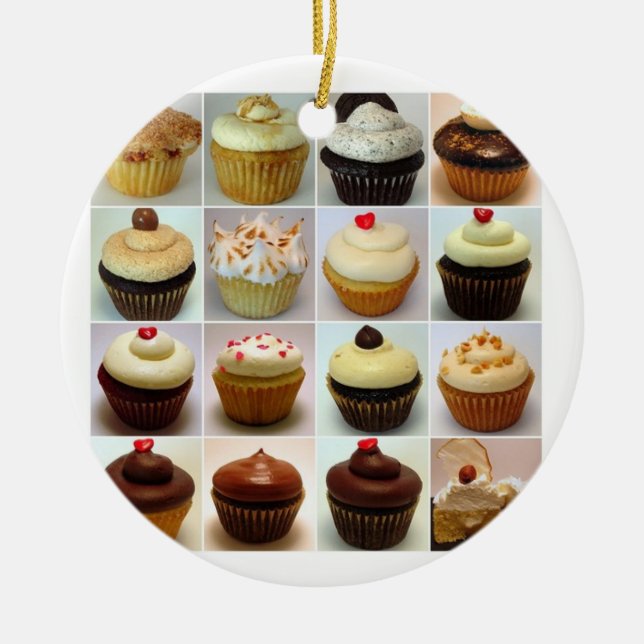 Cupcake Collage Ornament (Front)