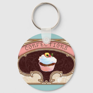 Cupcake Confections Vintage Style Key Ring
