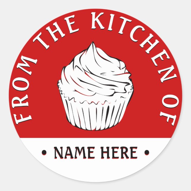 cupcake curls from the kitchen of stickers (Front)