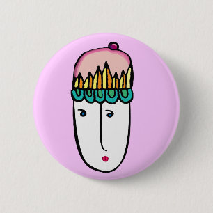 cupcake cutie 6 cm round badge