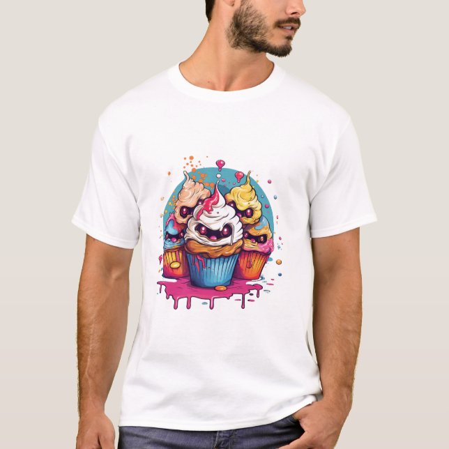 cupcake day funny food T-Shirt (Front)
