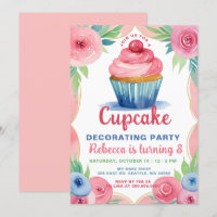 Cupcake Decorating Party Girl Birthday