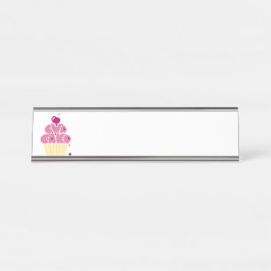 Cupcake Desk Name Plate