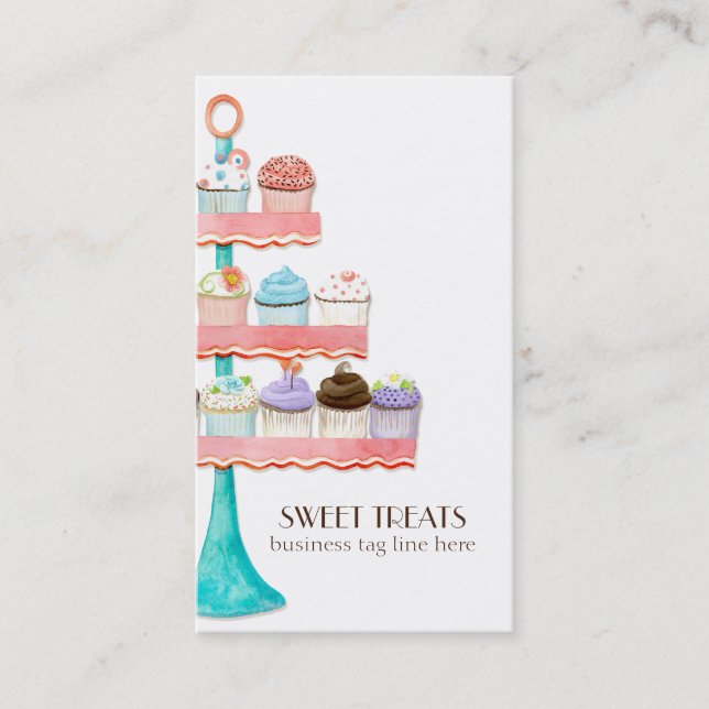 Cupcake Dessert Baking Bakery Business Package Card (Front)