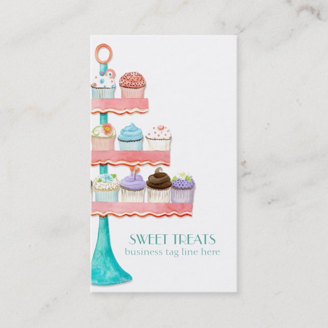 Cupcake Dessert Baking Bakery Business Package Card (Front)