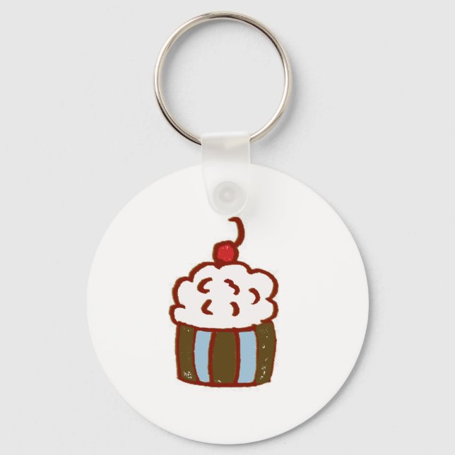 Cupcake Dessert Key Ring (Front)